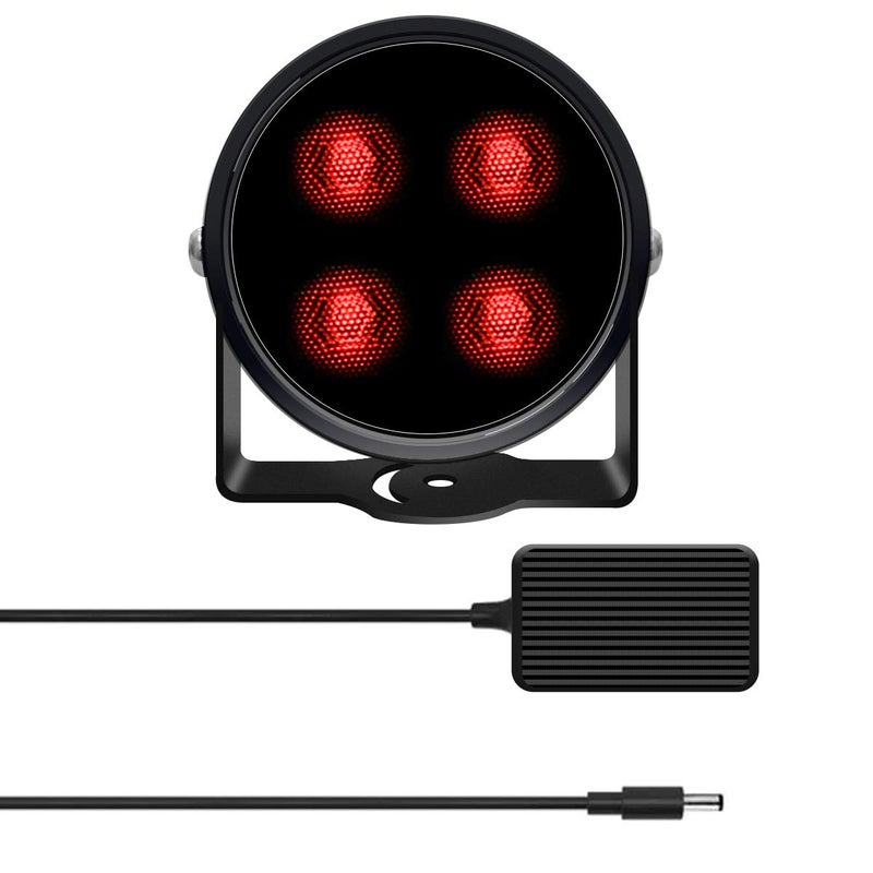 WEILAILIFE ã€4 LED Waterproof ã€‘ IR Illuminator 90 Degree Wide Angle Long Range Infrared Light, 80ft 850nm IR Flood Lights with Power Adapter for Night Vision CCTV & IP Security Camera - Image 1